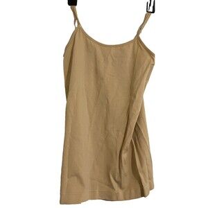 Mopas‎ Tank Top NWT Beige Adjustable Strap Stretch Camisole Shapewear Activewear